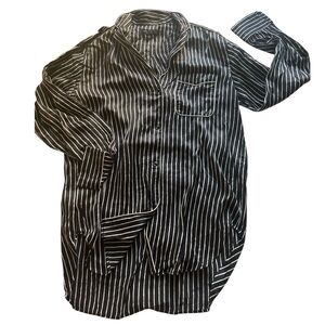 rag & bone Black and White Striped Blouse